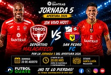 Malacateco vs San Pedro FC EN VIVO Apertura 2026 Liga Bantrab