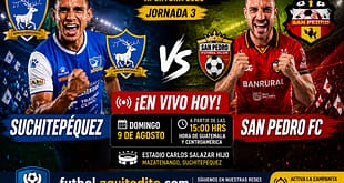 San Pedro FC vs Suchitepequez EN VIVO Apertura 2026 Liga Bantrab