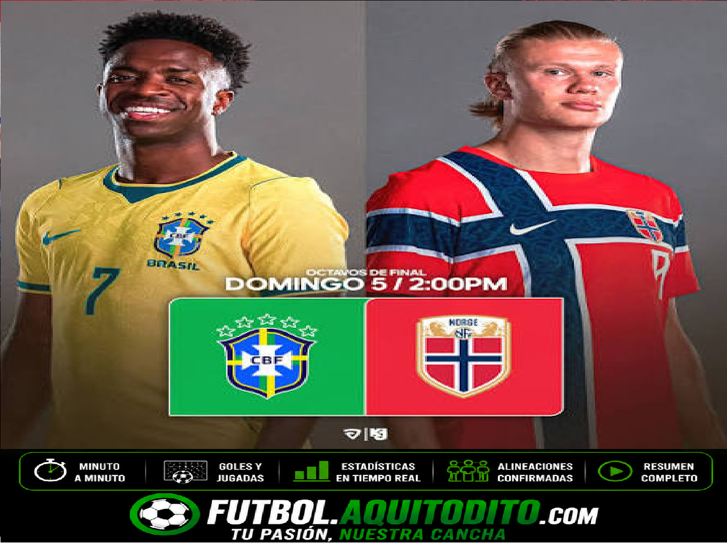Brasil vs Noruega EN VIVO Mundial 2026