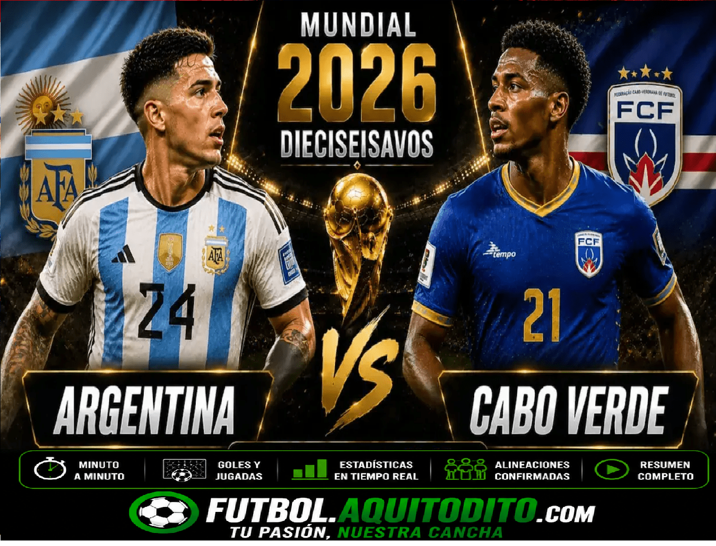 Argentina vs Cabo Verde EN VIVO Mundial 2026