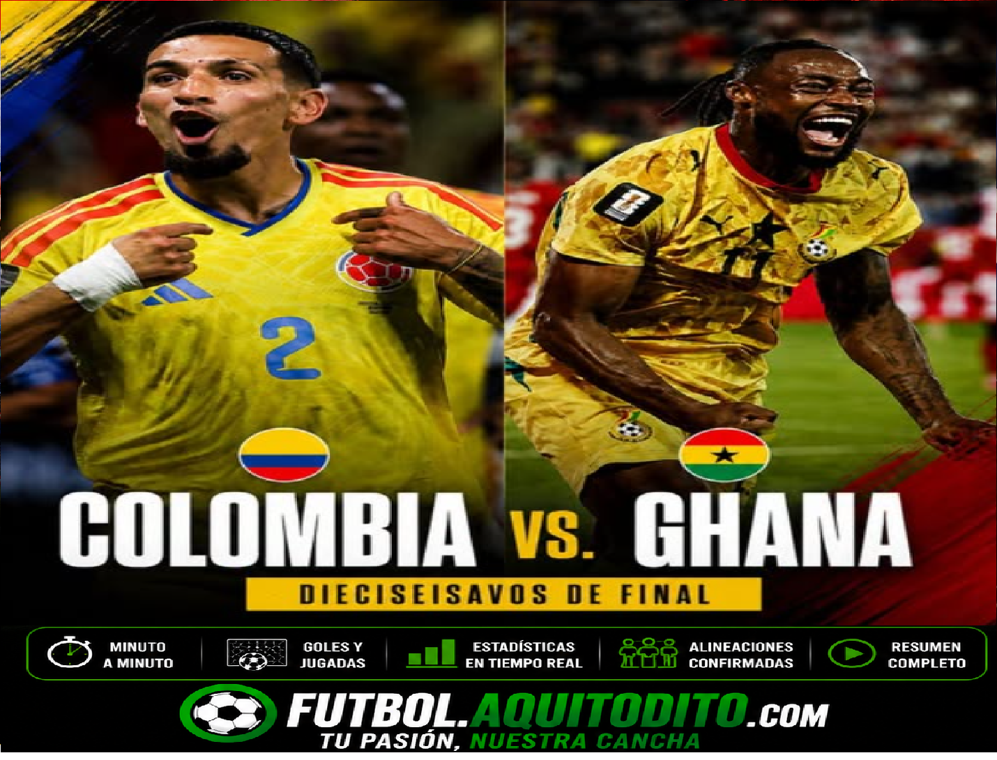 Colombia vs Ghana EN VIVO Mundial 2026